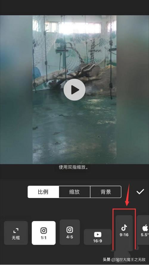怎么將視頻頁面改成抖音畫布顯示比例？